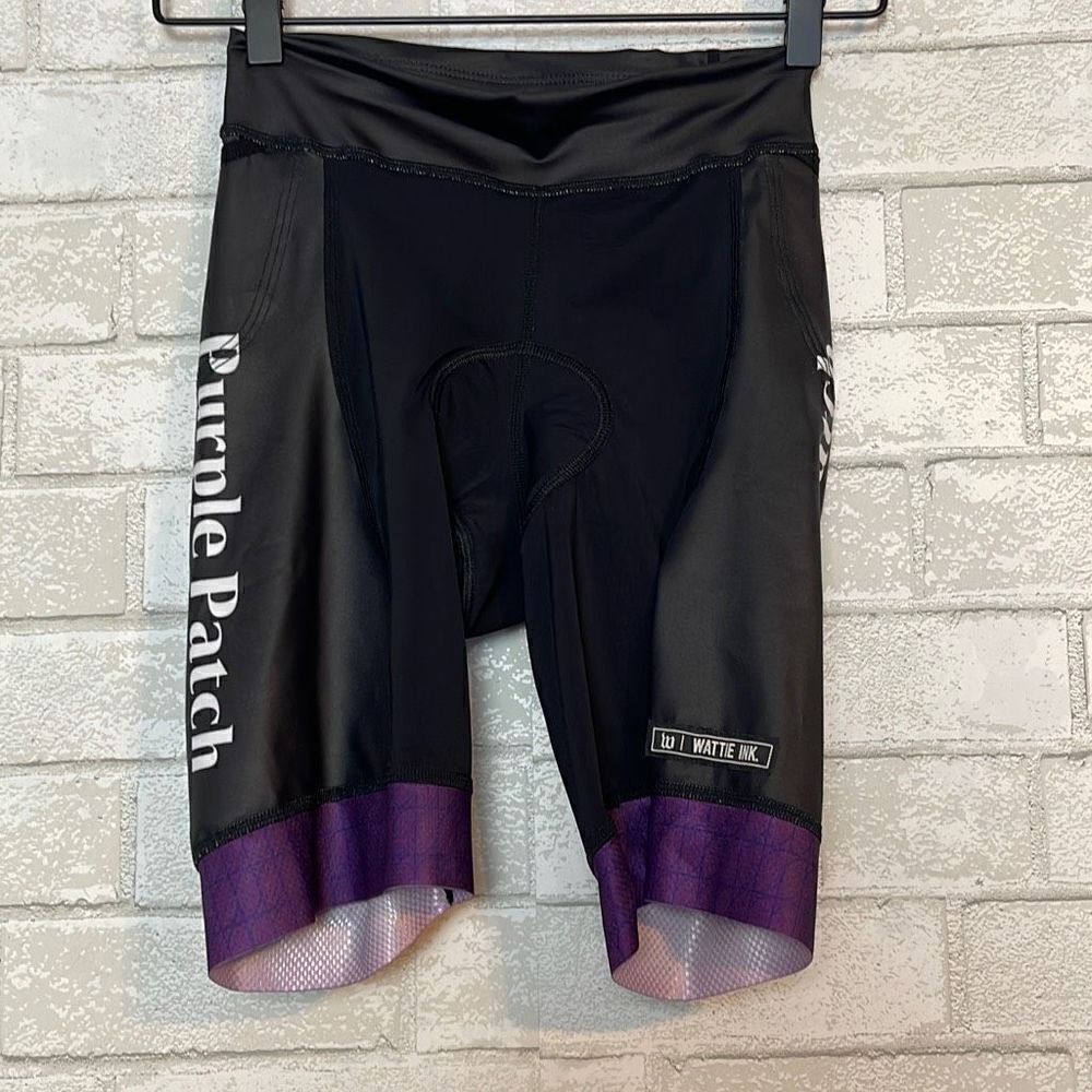 Wattie Ink Purple Patch Bike Cycling Shorts S